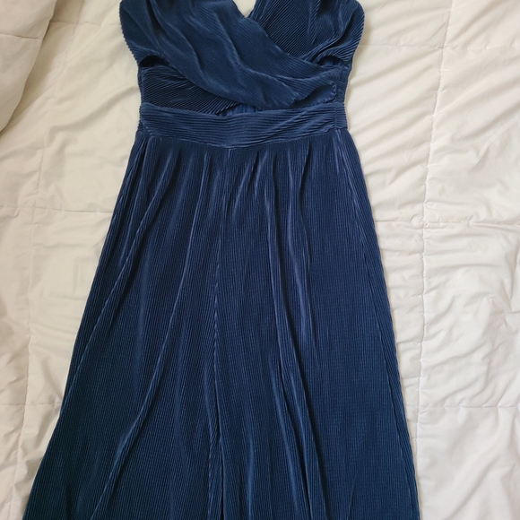 Astr Blue Ribbed Cut Out Jumpsuit - Picture 7 of 15